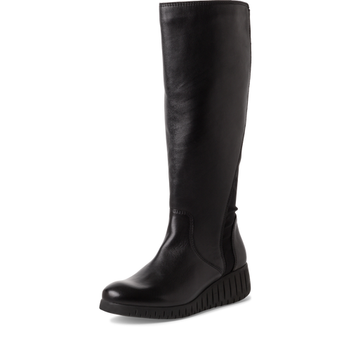 Marco Tozzi Tall Leather Wedge Boots