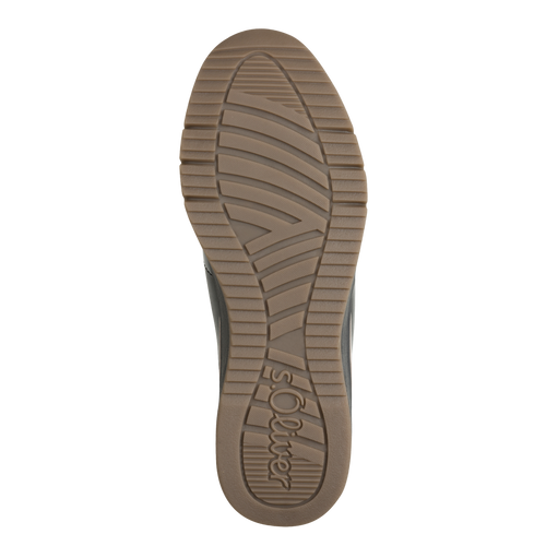 S.Oliver Black Wedge Zip Trainer