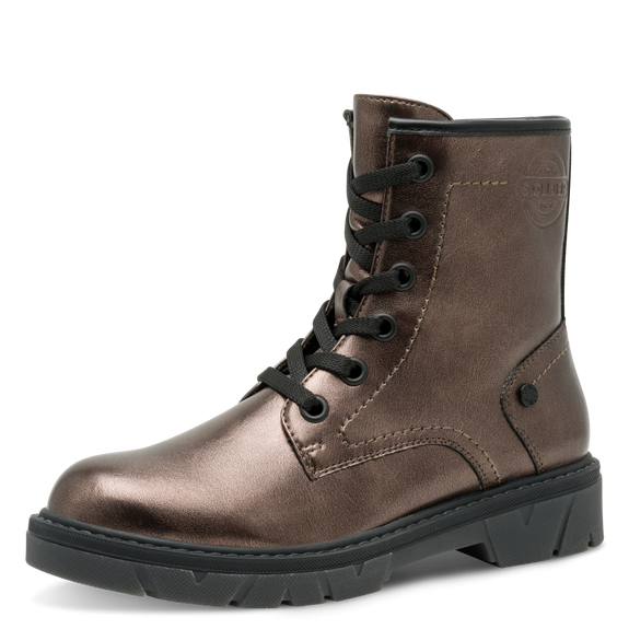 S.Oliver Lace Up Heel Pewter