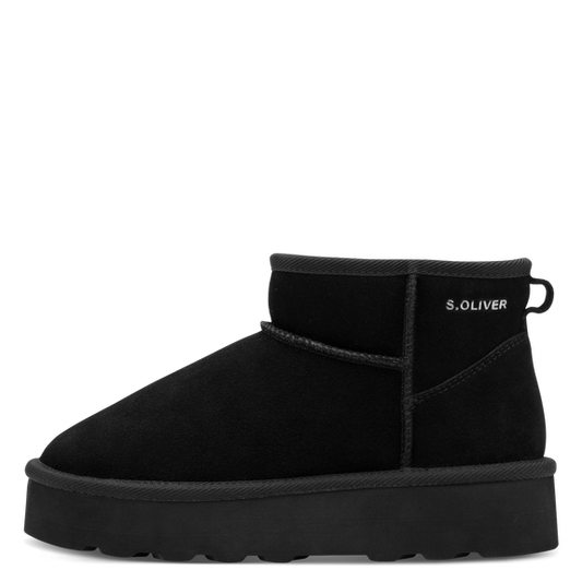 S.Oliver Suede Platform Black