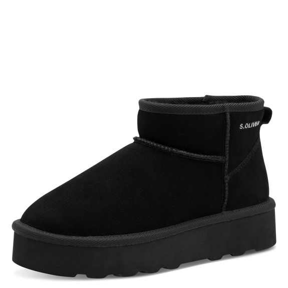 S.Oliver Suede Platform Black