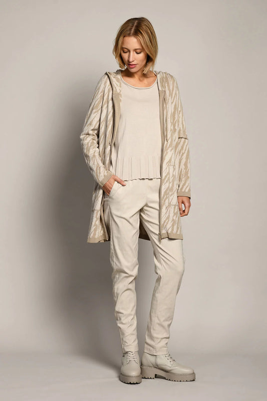 Amber & Moon Frill Pullover Pebble
