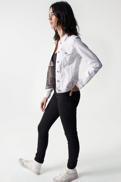 Salsa Slim Fit Denim Jacket White