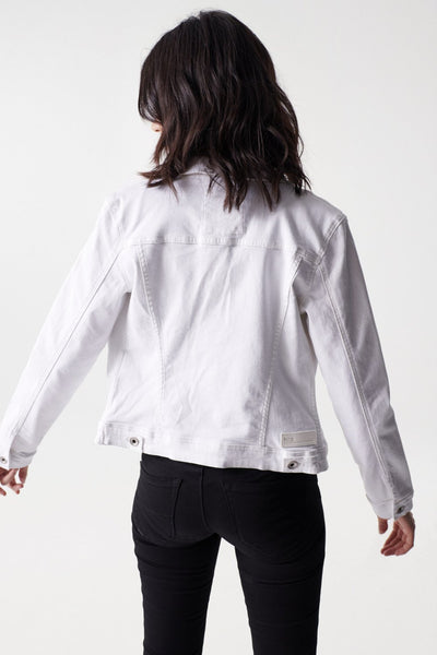 Salsa Slim Fit Denim Jacket White