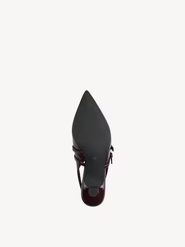 Marco Tozzi Slingback Heel Bordeaux Patent