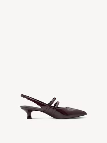 Marco Tozzi Slingback Heel Bordeaux Patent