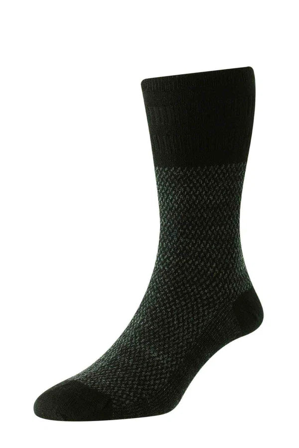 HJ972 All Over Jacquard Wool Softop Socks