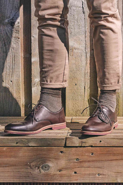 HJ972 All Over Jacquard Wool Softop Socks