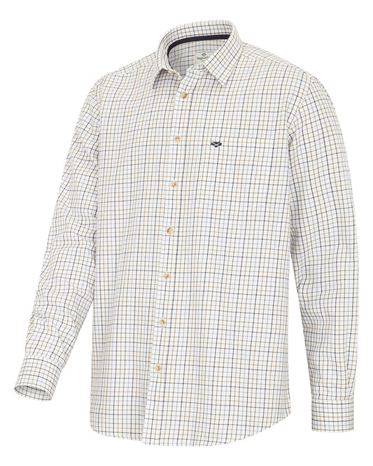 Hoggs Of Fife Inverness Cotton Shirt- Navy/Blue/Brown/White