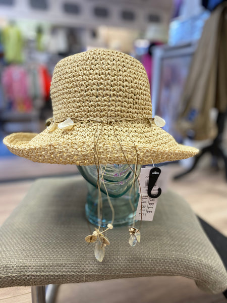 Crushable Straw Hat Women's - shell band