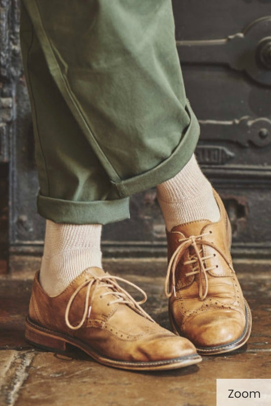 HJ1351 Cotton Diabetic Sanitised-Oatmeal