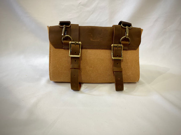 Leather/ Canvas Satchel Bag