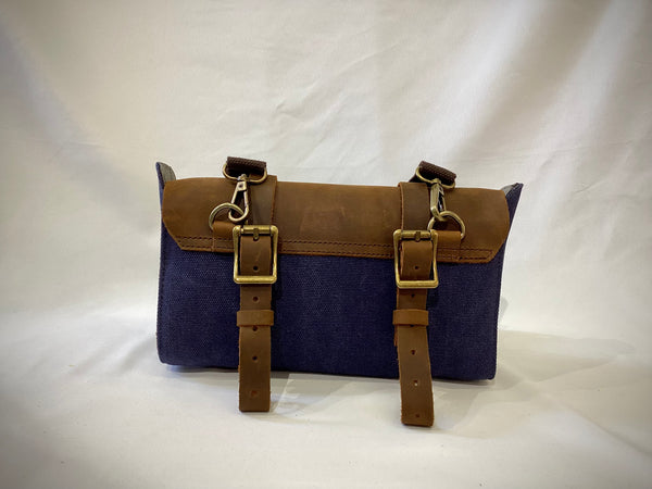 Leather/ Canvas Satchel Bag