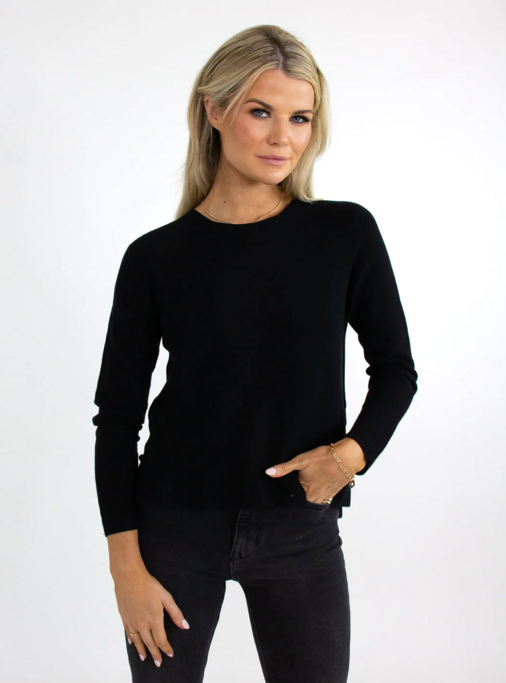 K&P Emilia Frill Knit Black