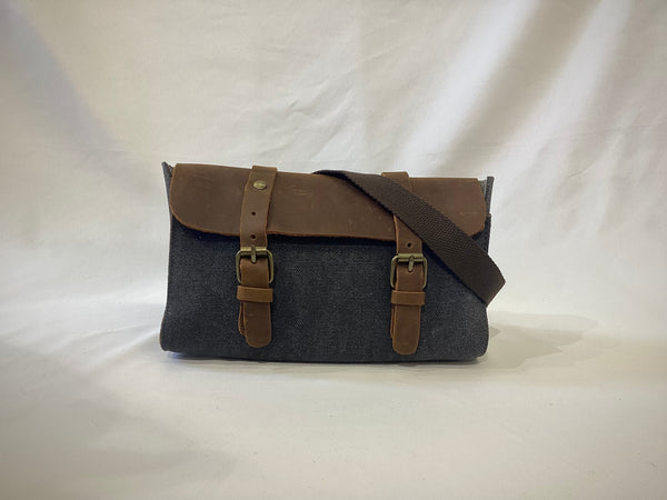Leather/ Canvas Satchel Bag