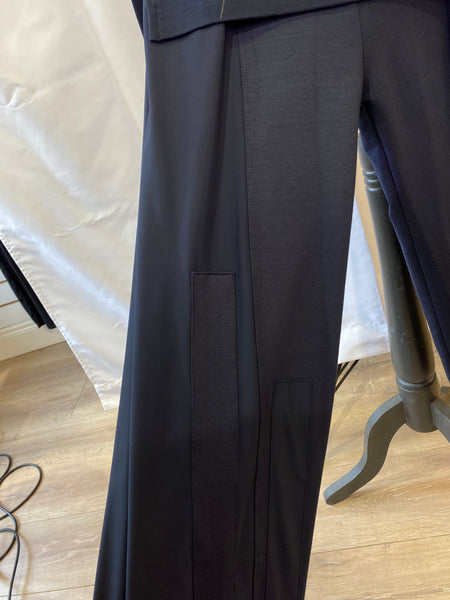 Naya Wide Leg Section Trouser-Navy