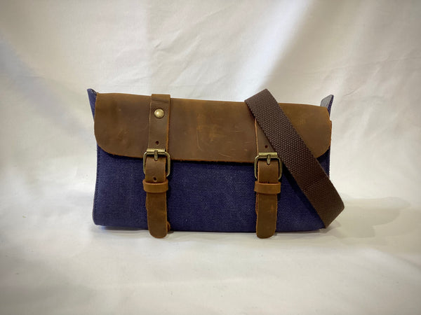 Leather/ Canvas Satchel Bag