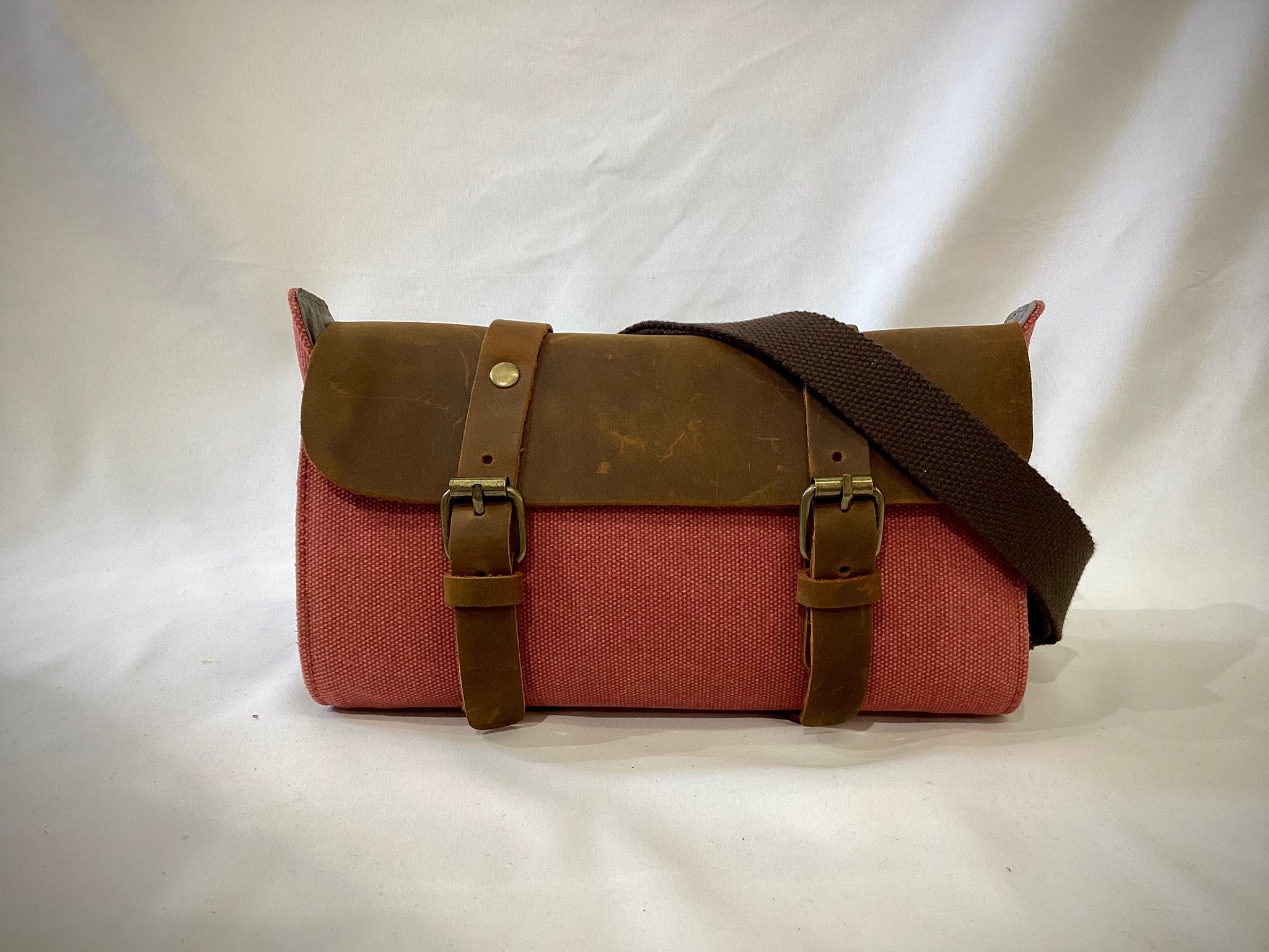 Leather/ Canvas Satchel Bag