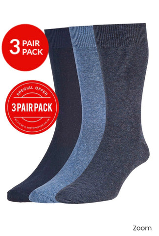 3-Pair Classic Socks Blues