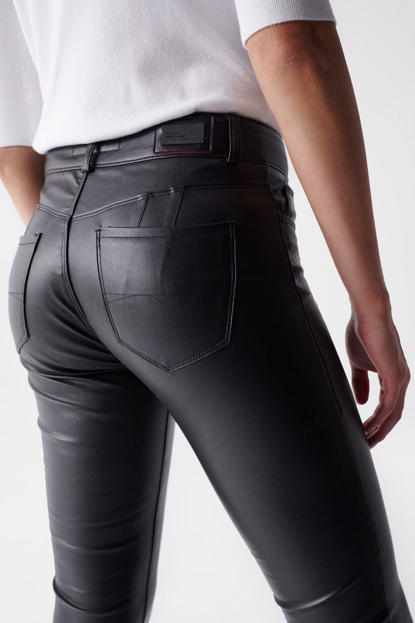 Salsa Skinny Destiny Nappa Push Up Cropped Trousers