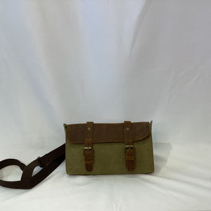 Leather/ Canvas Satchel Bag