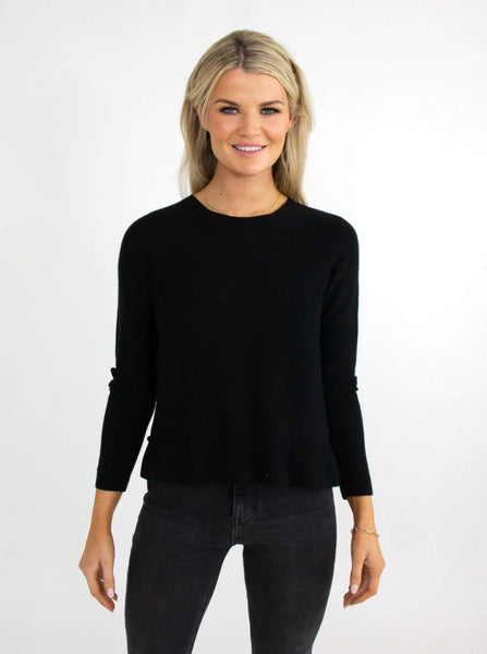 K&P Emilia Frill Knit Black