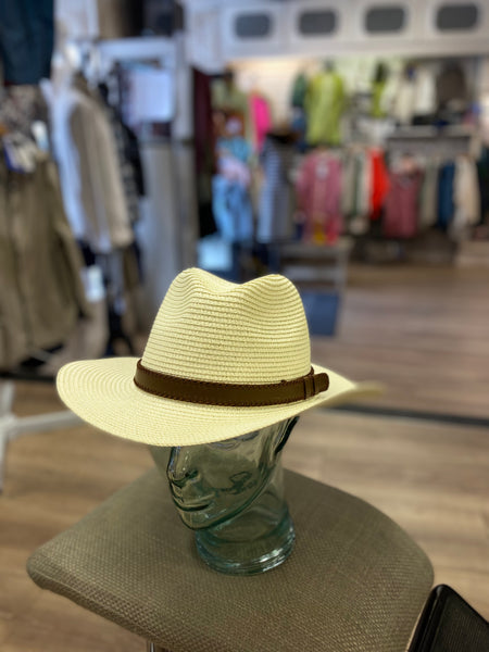 Straw fedora hat Unisex