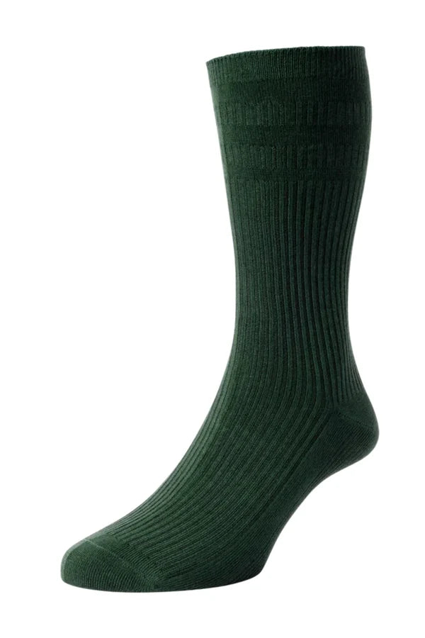 HJ910 Bamboo Softop Socks Dark Green