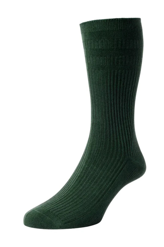 HJ910 Bamboo Softop Socks Dark Green