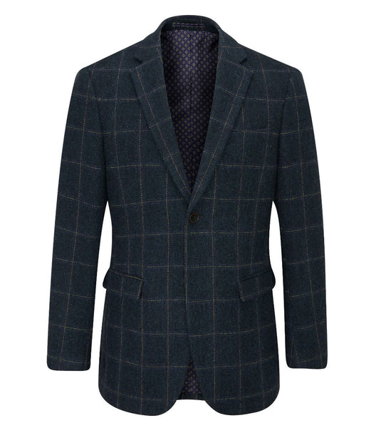 Skopes Heaton Suit Jacket- Navy/Purple check