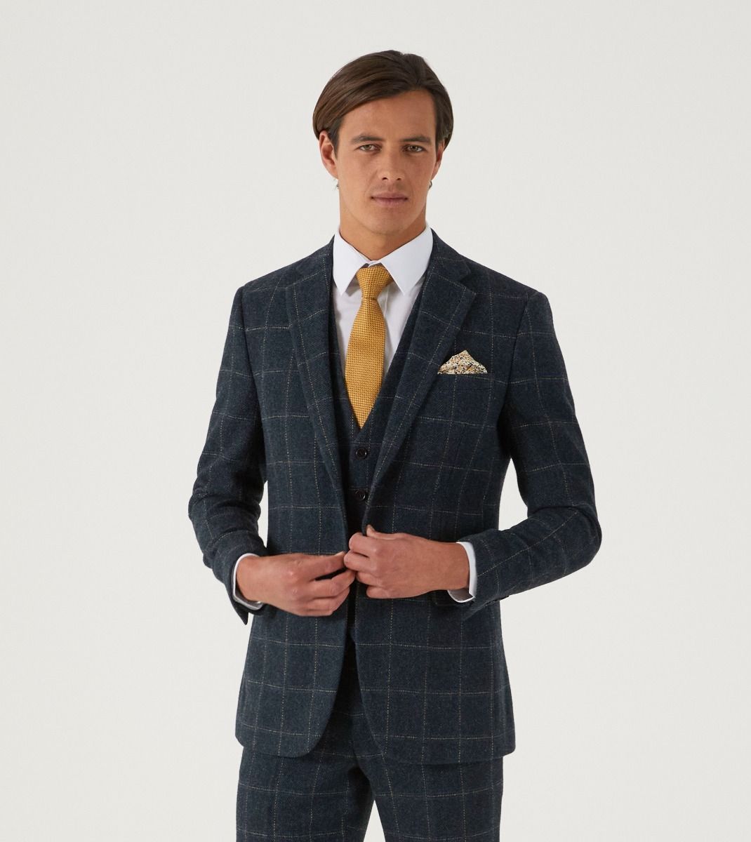 Skopes Heaton Suit Jacket- Navy/Purple check
