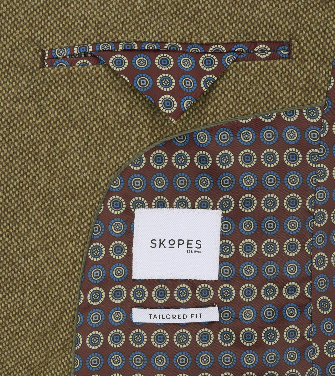 Skopes Hexham Tailored Fit Wool Blend Jacket Stone