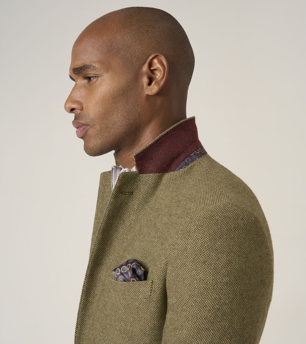 Skopes Hexham Tailored Fit Wool Blend Jacket Stone
