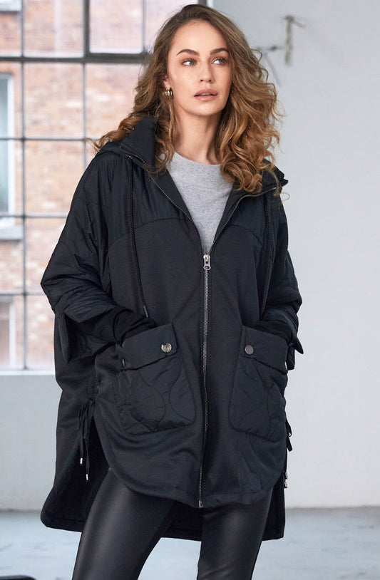 Naya Padded Hooded Jacket Black