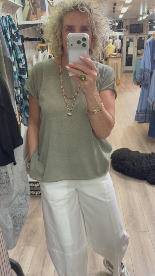 Lotus Eaters Lak 10 Knit Top Khaki