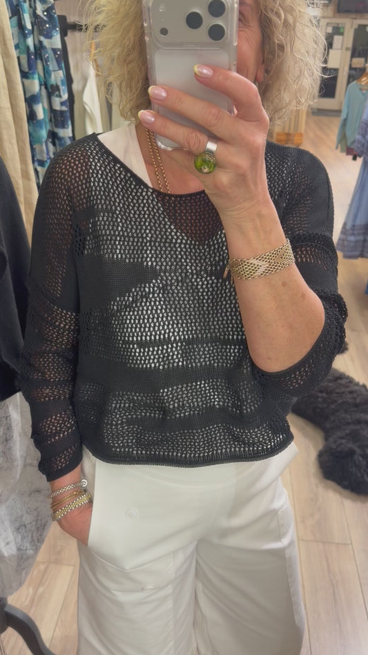 Lotus Eaters Lak 14 Knit Top Black
