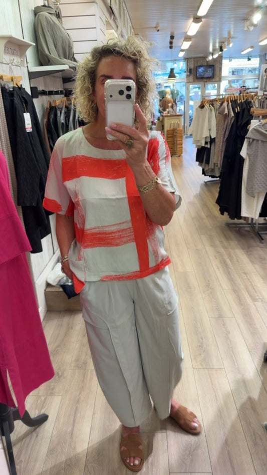 Naya Balloon Shape Trouser With Curve Panel Ash