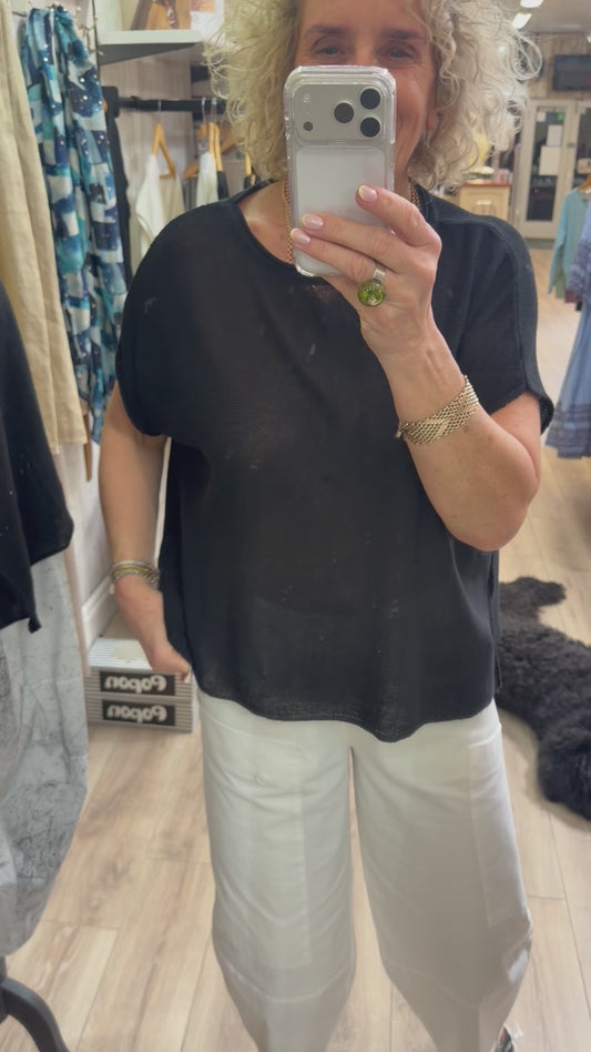 Lotus Eaters Lak 19 Knit Top Black