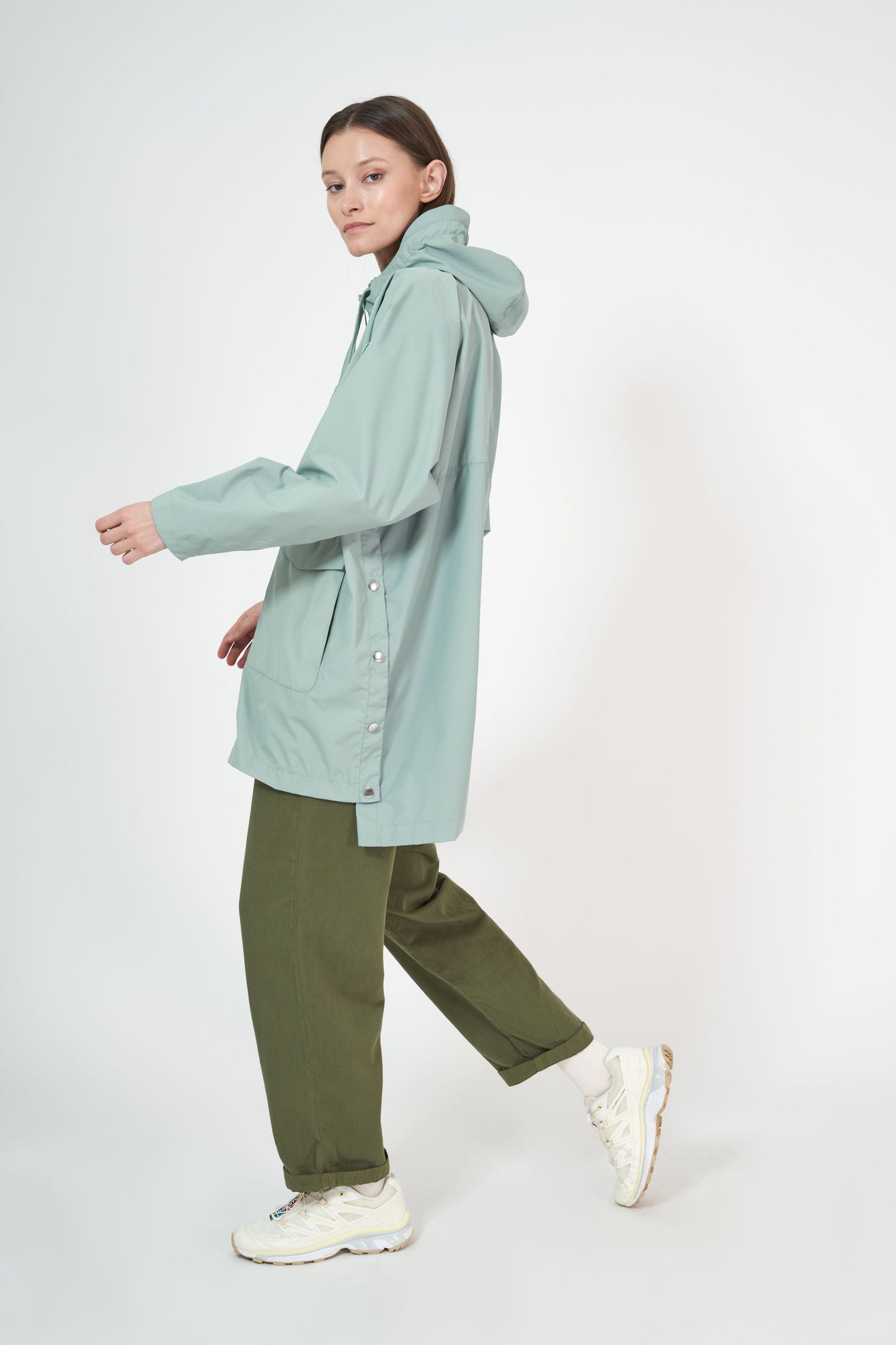 Tanta Rominjati Rain Jacket- Iceberg Green