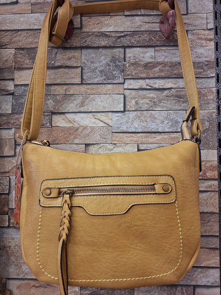 Plain Zip Vegan Cross Body