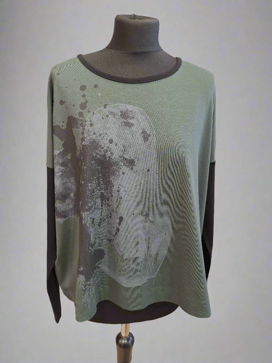 Naya Placement Print Top Forest