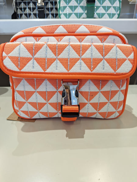 Geometric Print Bag with Diamantes