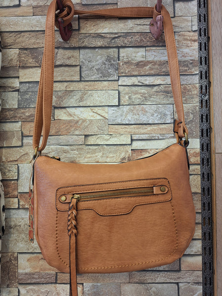 Plain Zip Vegan Cross Body