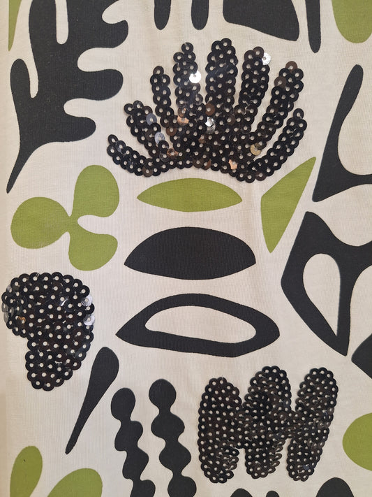 Peruzzi Print Front T-Shirt White