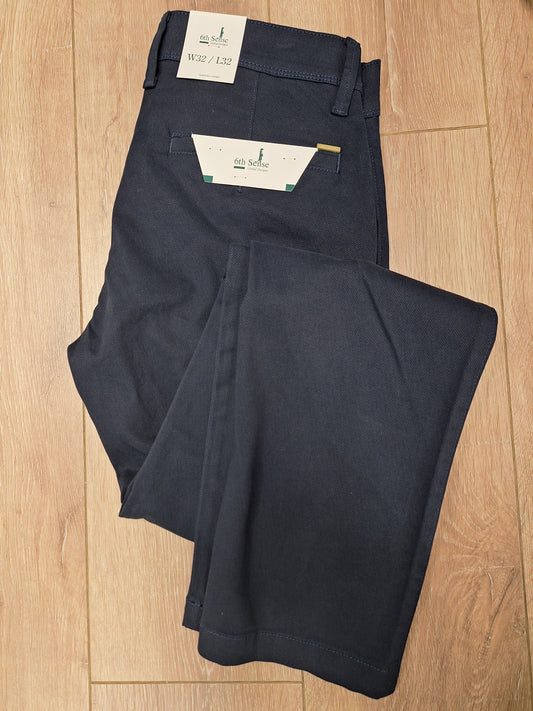 6TH Sense Kansas Print Chino- Navy