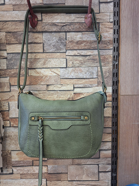 Plain Zip Vegan Cross Body