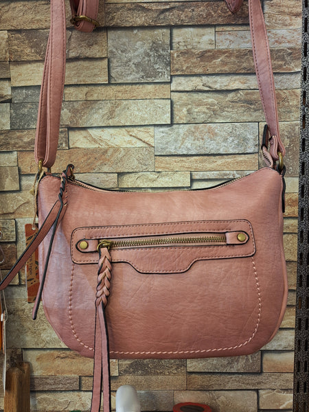 Plain Zip Vegan Cross Body