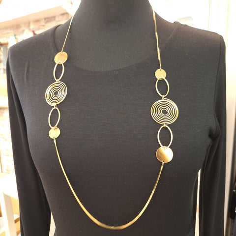 Gold Disc Necklace