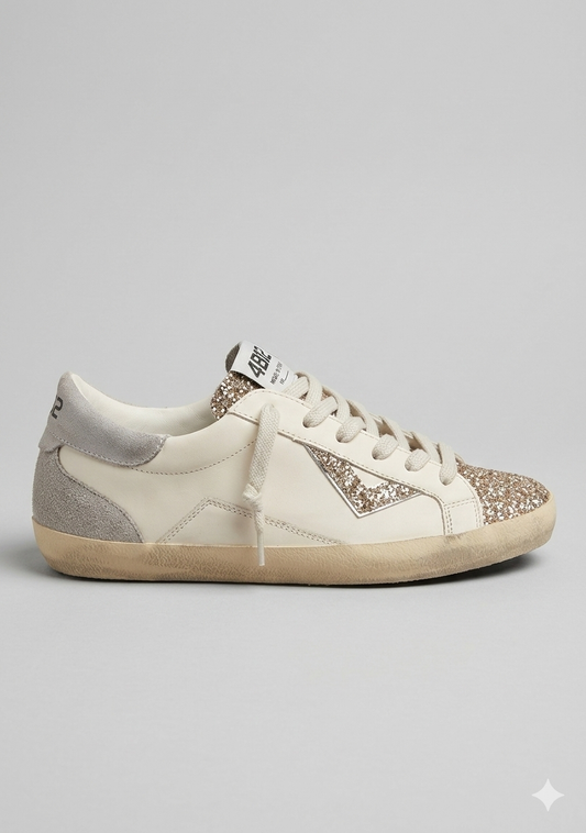 4B12 Supreme Gold Glitter Trainer