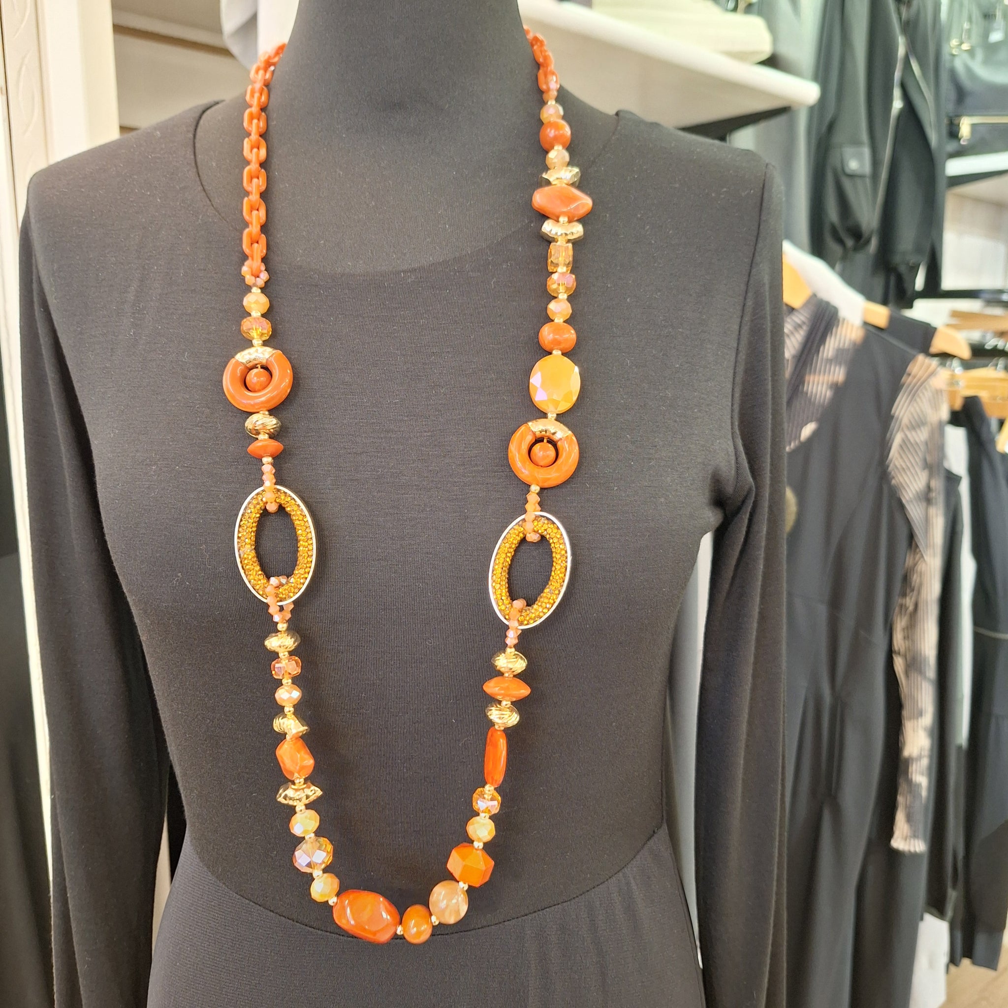 Orange Bead Necklace